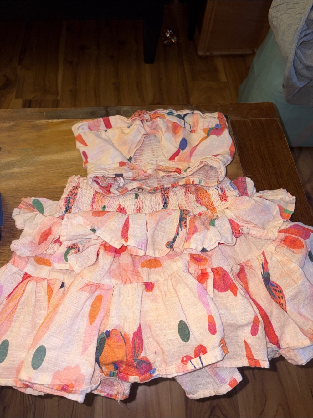 Pink Floral Two-Piece Ruffle Dress - Cute Summer Sundress